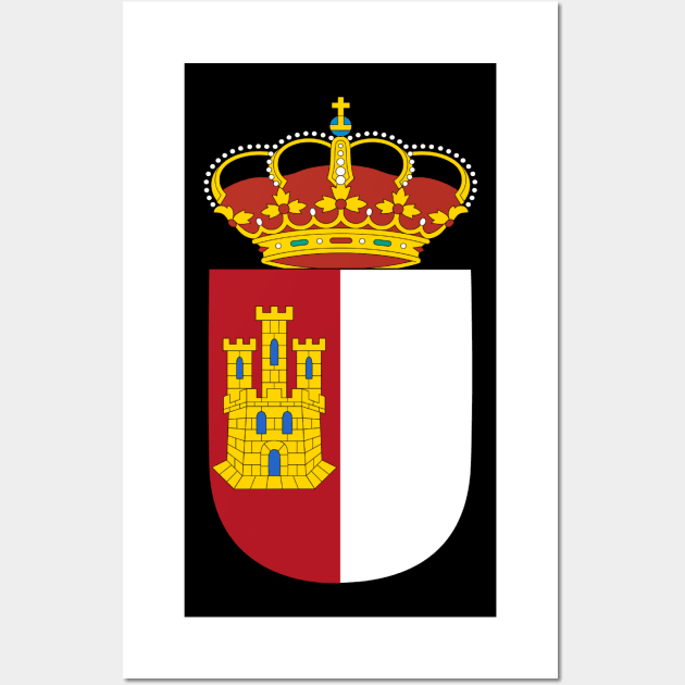 Coat of arms of Castilla–La Mancha Wall Art by Wickedcartoons